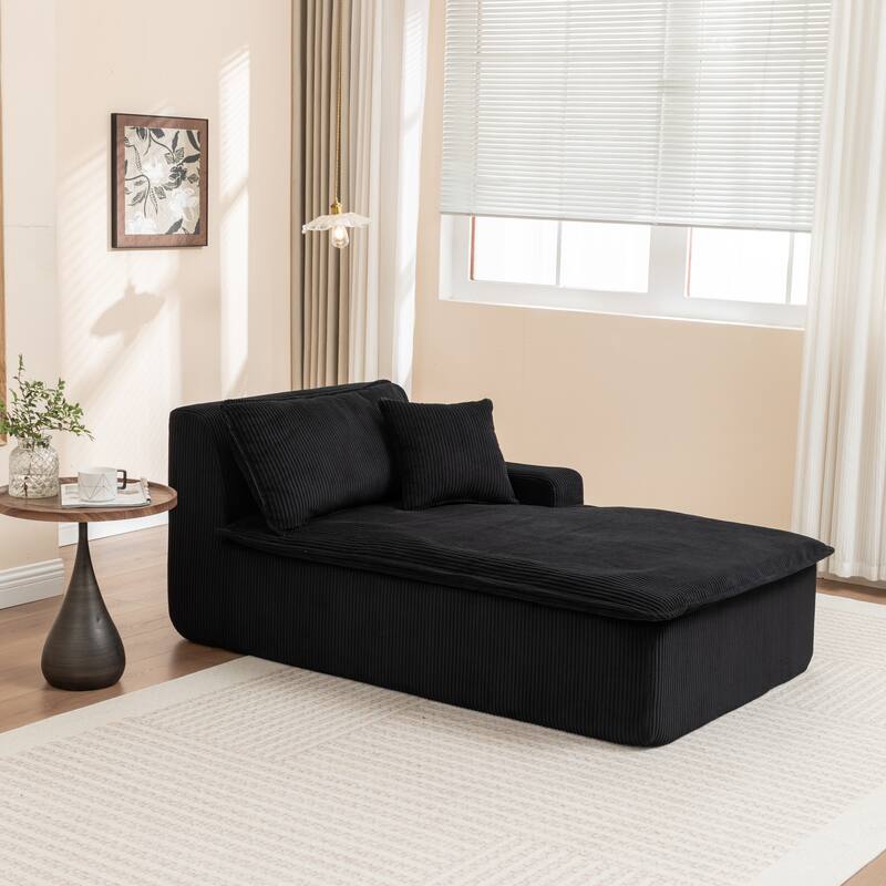Right/Left Chaise Lounge Sofa Bed - No Assembly, Oversized Sleeper Chair - Living Room, Movie Room, Bedroom