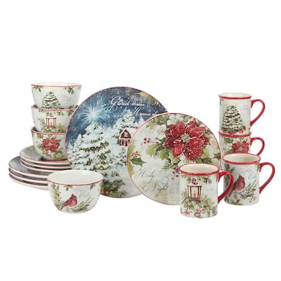 Certified International Silent Night 16 pc Dinnerware Set, Service for 4