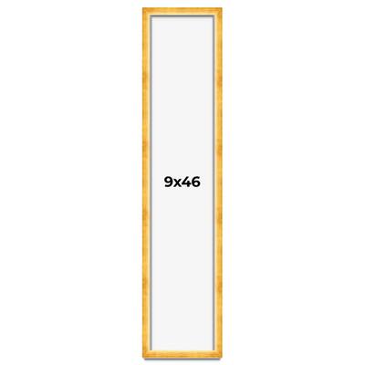 9x46 Shadow Box Frame Gold | 1.625 Inches Deep Real Wood Traditional
