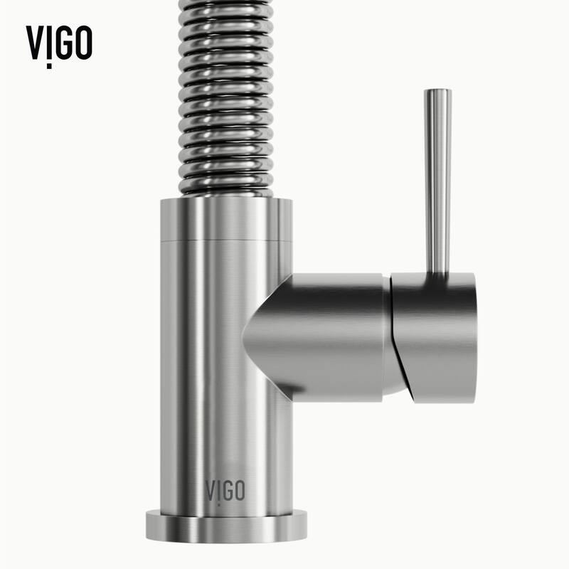VIGO Edison 19" H Single Handle Pull-Down Sprayer Kitchen Faucet