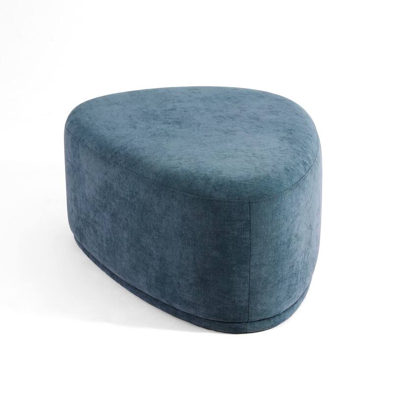 Leon 26"/43" W Chenille Triangle Cocktail Ottoman Set