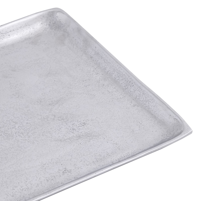 Plate Square Raw Nickel Dia 11" ALUMINUM - Raw Nickel