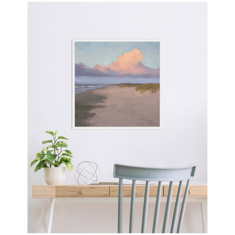 Kate and Laurel Blushing Sky by Mary Sparrow Framed Canvas Wall Art Print