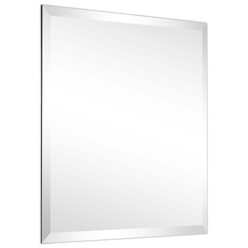 Frameless Beveled Prism Wall Mirror - Clear