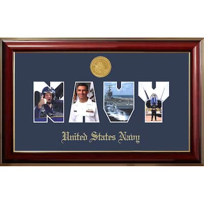 Patriot Frames Navy Collage Photo Classic Frame with Gold Medallion