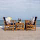 Option Natural/ Navy with Mosaic Pillows
