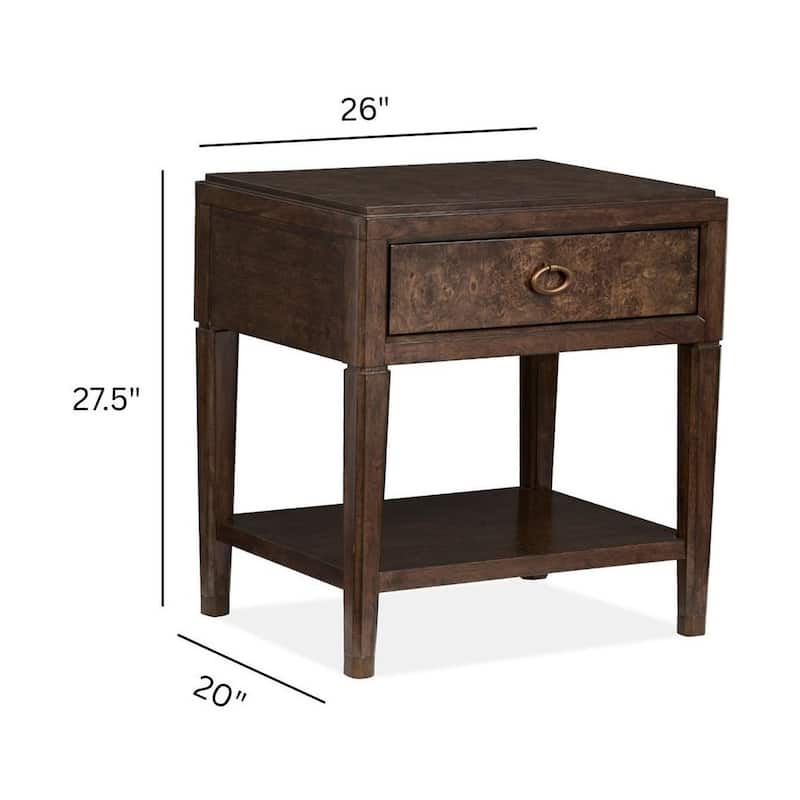 Magnussen Home Rowan Espresso Open Nightstand