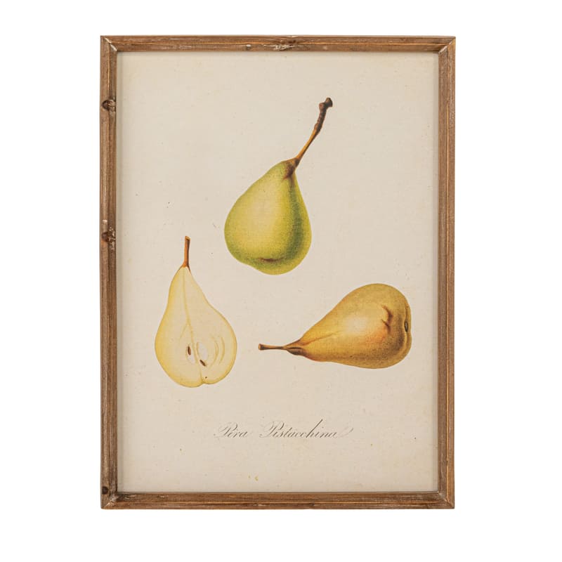 Reclaimed Wood Framed Fruit Print Wall Art
