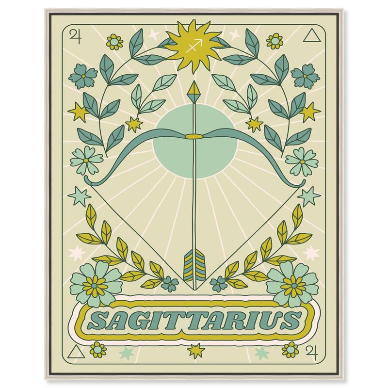 Sagittarius Stars Card Canvas by Art Remedy - 16" x 20" - Silver