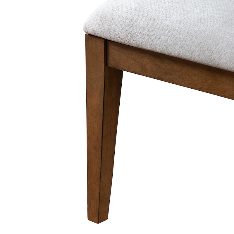 Furniture of America Leopold Rounded Solid Wood Dining Chairs (Set of 2)