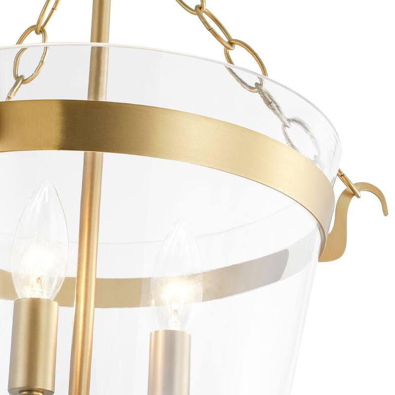 Heritage Glass Bell Jar Cage Pendant Semi Flush Ceiling Light