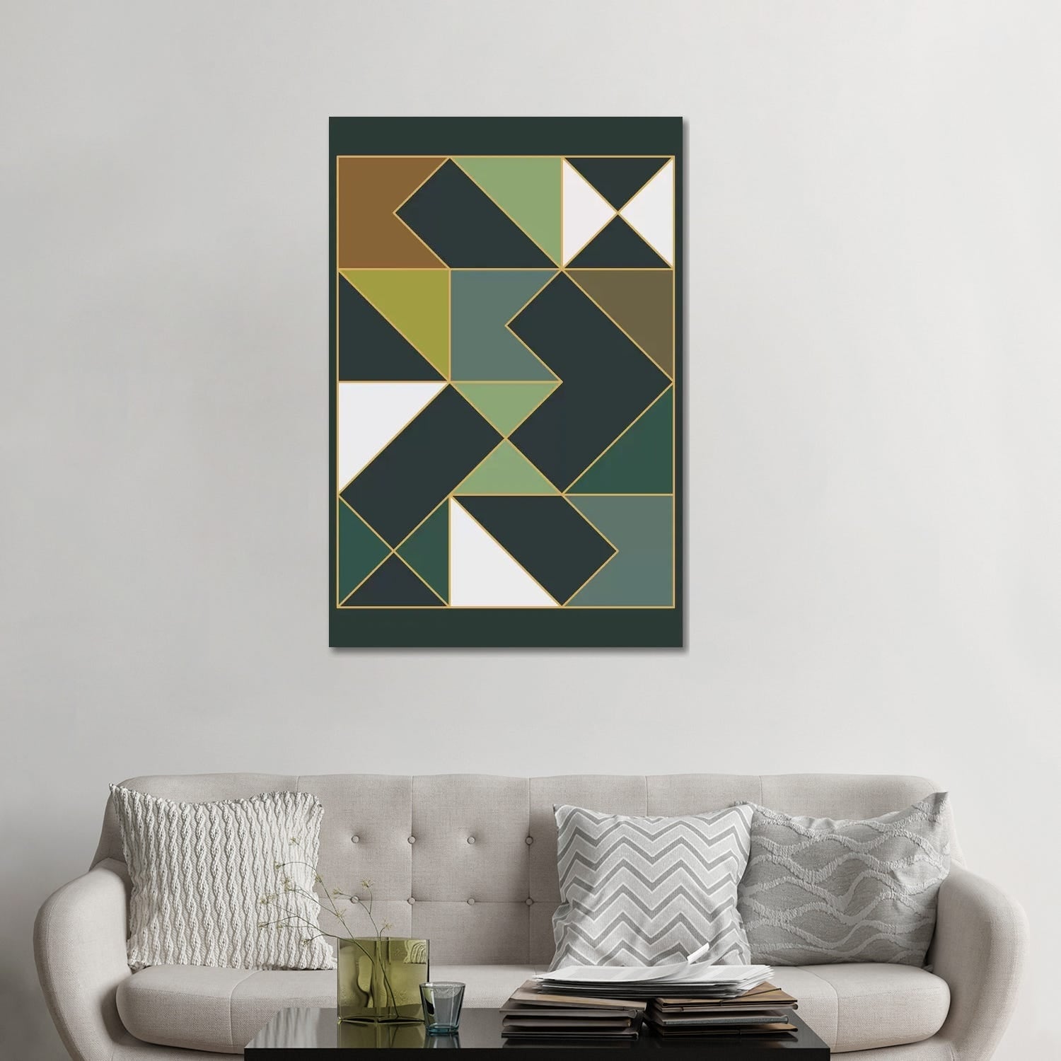 iCanvas "Deco Geometric II" by The Old Art Studio Canvas Print