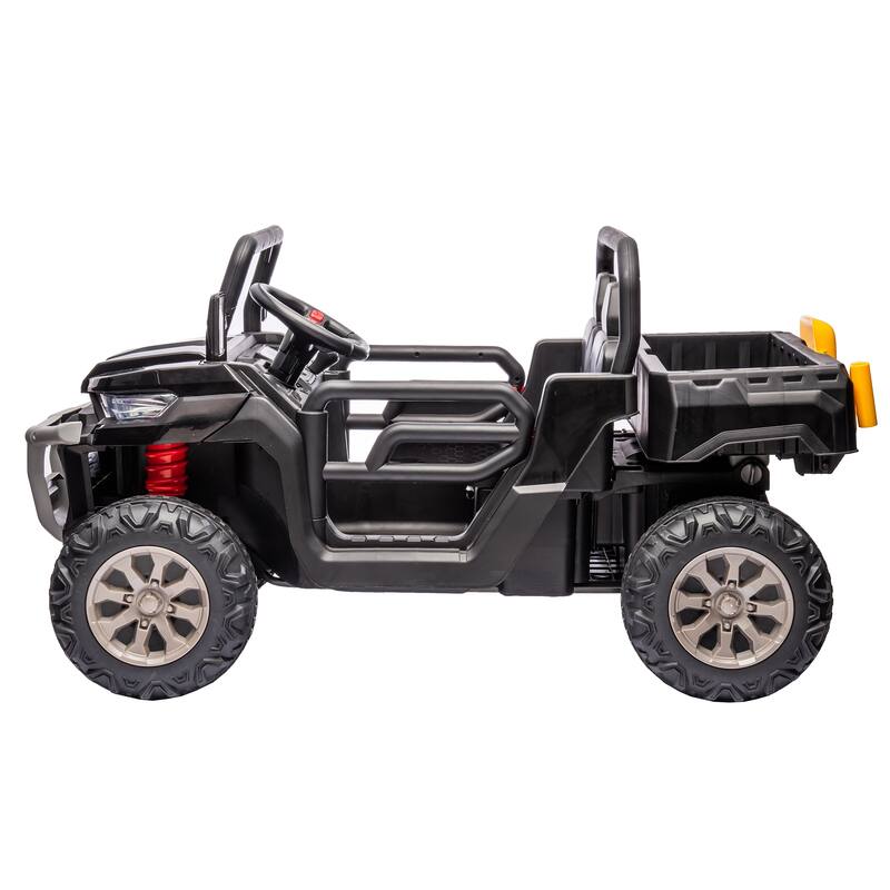Kids 24V Ride-On Construction Dump Truck with Remote Control, Dual Motors, Music, and LED Lights, Ages 3-8