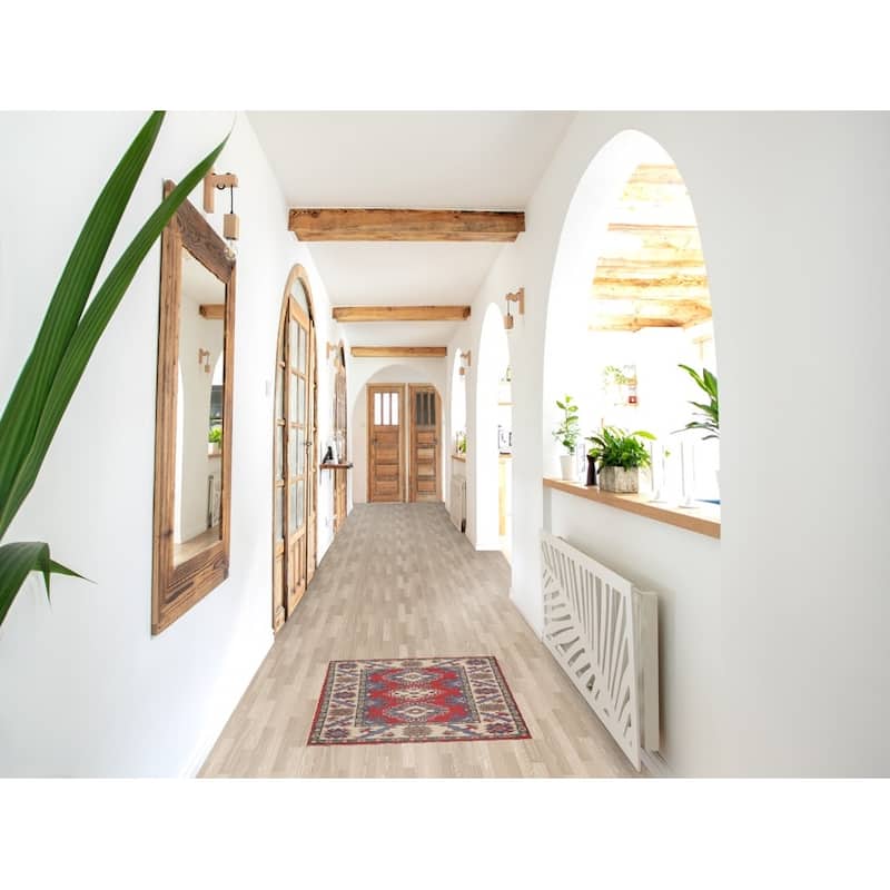 Geometric Red Kazak Oriental Accent Rug Handmade Wool Carpet - 2'1"x 2'10"