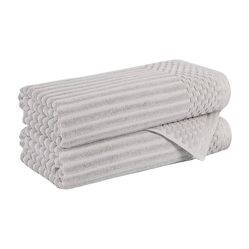 Superior Soho Ribbed Cotton Bath Towel Set of 2