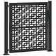 preview thumbnail 26 of 53, vidaXL Garden Gate Black 39.4x49.2" Steel Trace Design