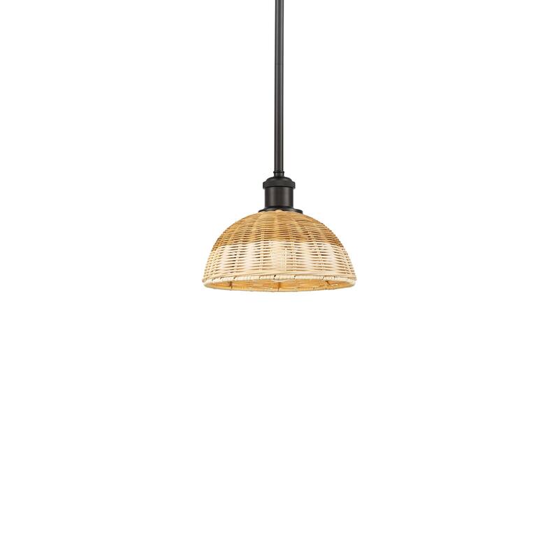 Innovations Lighting 516-1S-8-9 Bristol Natural II Pendant Bristol - Oil Rubbed Bronze / Natural