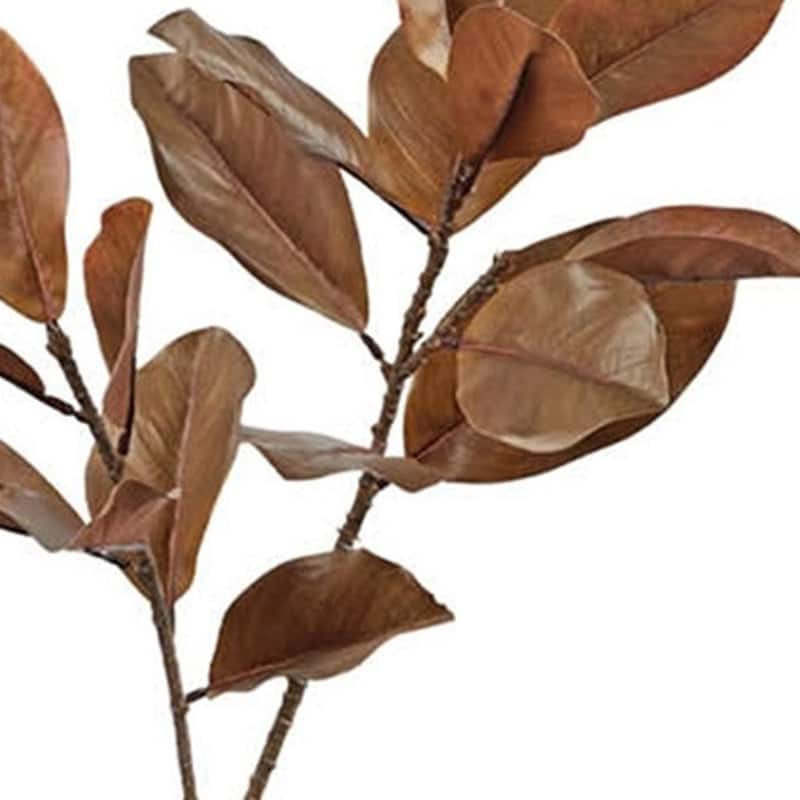 HomeRoots Set of Six Orange Red And Brown Fall Magnolia Leaf Wreath Sprays