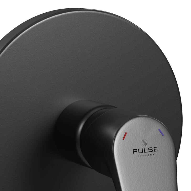 Tru-Temp Pressure Balanced Mixing Valve with Round Trim Matte Black