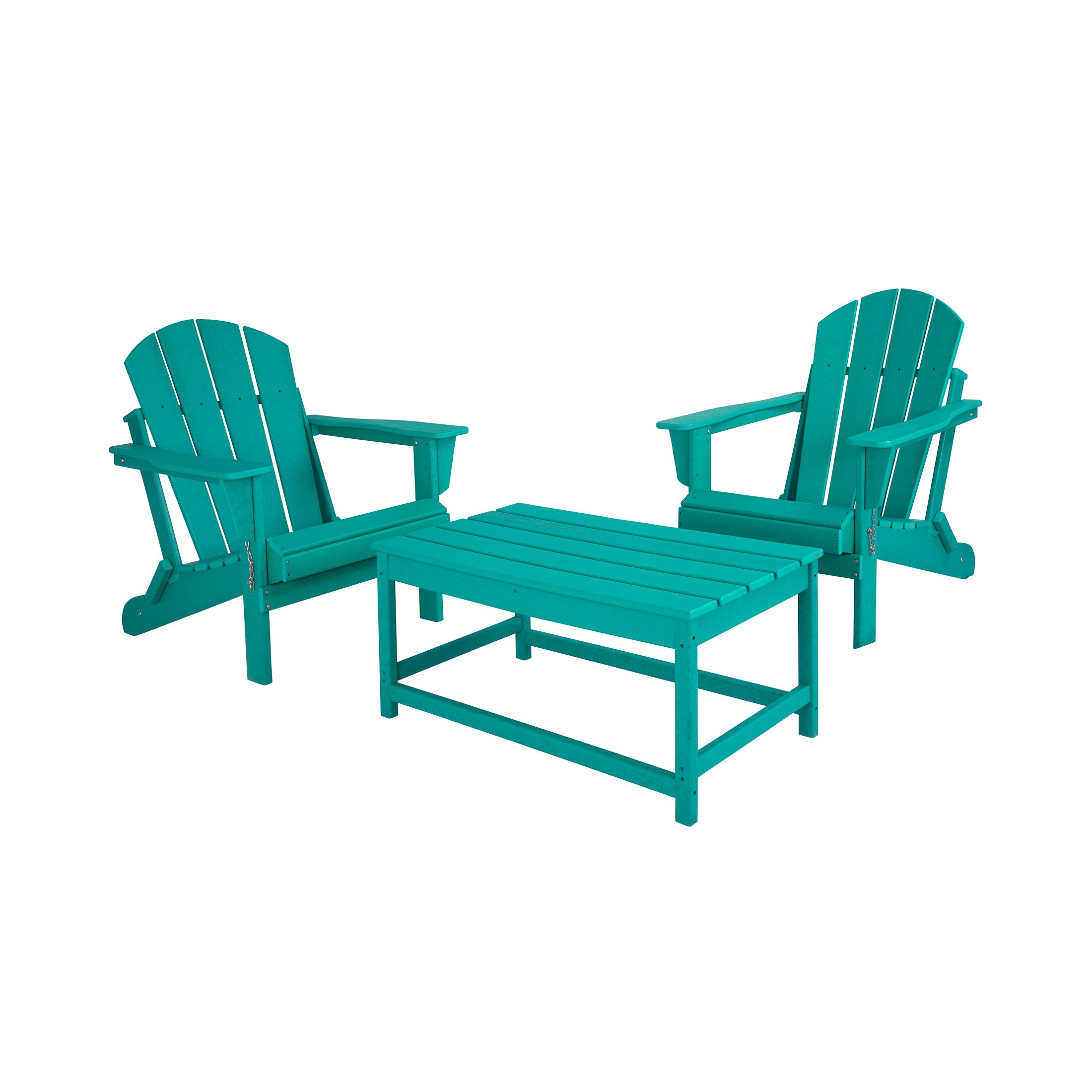 Laguna Folding Adirondack Chair With Coffee Table Set