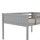 preview thumbnail 8 of 9, Modern Full Size Wooden Low Loft Kids Bed with Convertible Ladder,Guardrails and Sturdy Wood Frame