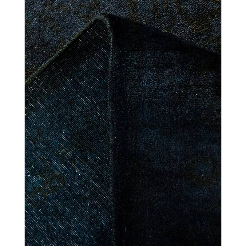 Overton Hand Knotted Wool Vintage Inspired Modern Contemporary Overdyed Brown Area Rug - 8' 1" x 16' 3"