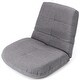 preview thumbnail 1 of 9, Folding Padded Floor Chair with with Adjustable Backrest for Lounge Meditation or Gaming See Picture - Gray