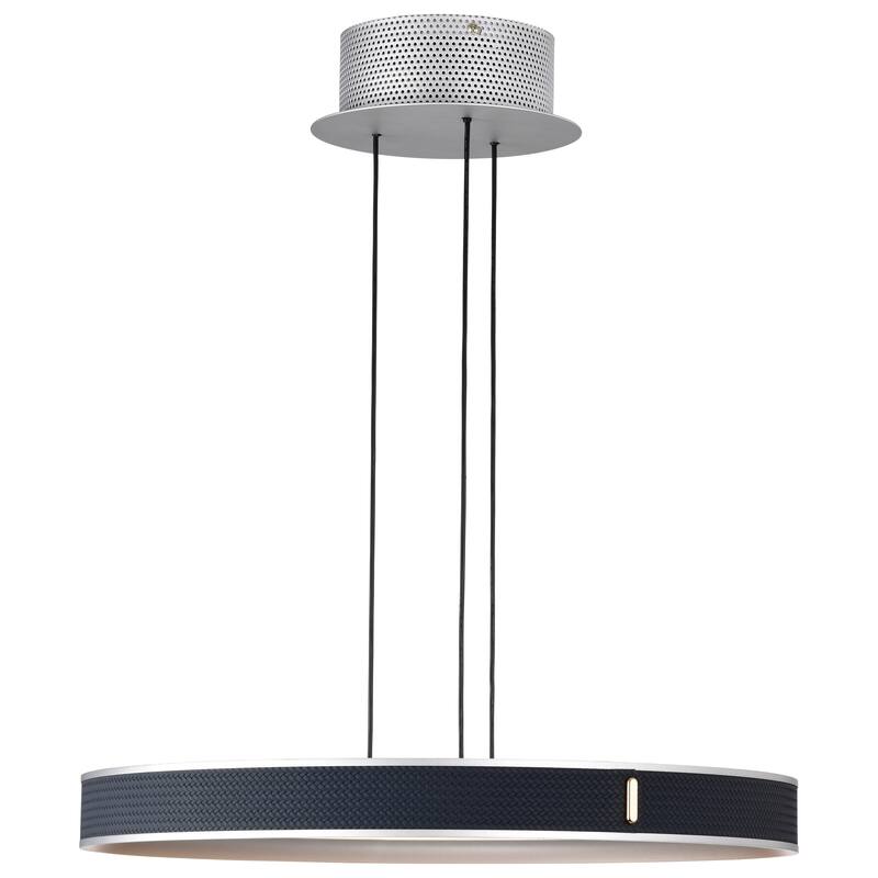 Bandon 20 Inch LED Pendant Gray with Blue Wrap Acrylic Lens