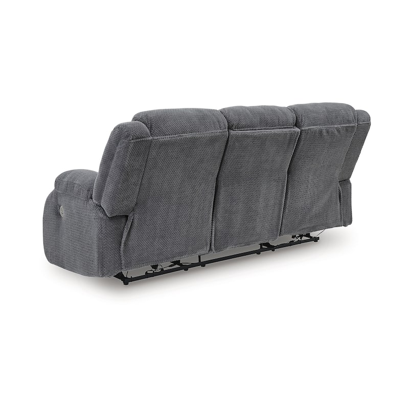 Signature Design by Ashley Free Wake Power Reclining Sofa with Drop Down Table - 85"W x 40"D x 40"H