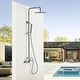preview thumbnail 40 of 58, Outdoor 10 Inch Round Rain Shower Set with Handheld Shower (Adjustable Slider)