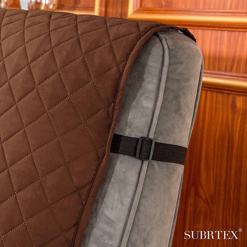 Subrtex Recliner Chair Reversible Washable Fitted Sofa Slip Cover - S