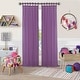 preview thumbnail 15 of 18, Elrene Greta Kid's Tab Top Sheer Window Curtain Panel 52" W X 108" L - Purple