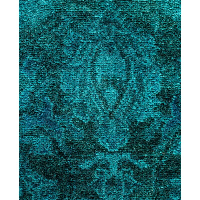 Overdyed One-of-a-Kind Hand-Knotted Area Rug - Green - 3' 1" x 5' 2"
