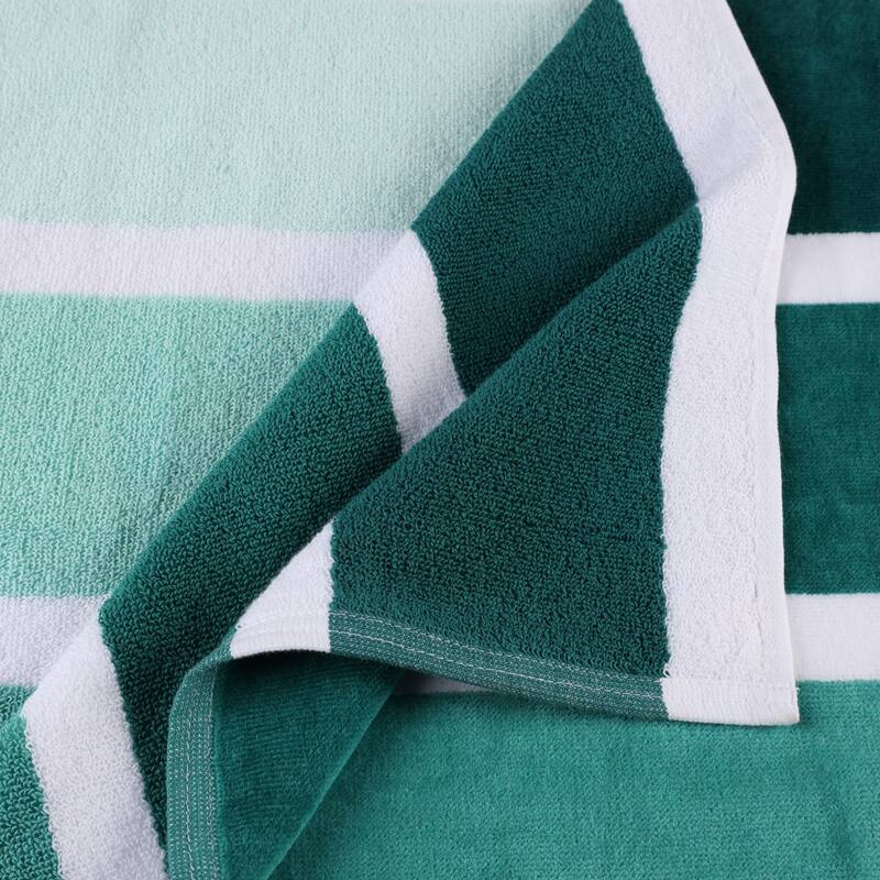 Superior Faded Stripes Cotton Velour Quick-Dry Oversized Beach Towel