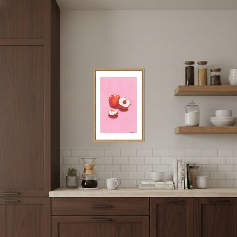 Peaches by Roxanne Moolman Framed Canvas Wall Art Print