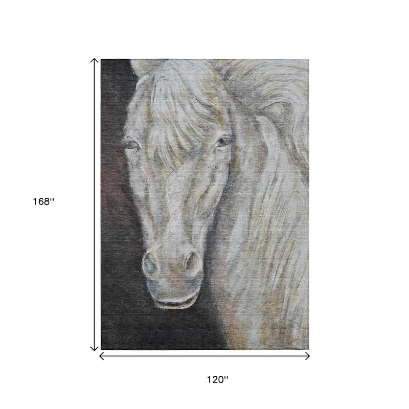 HomeRoots Animal Print Transitional Rectangle Outdoor Rug