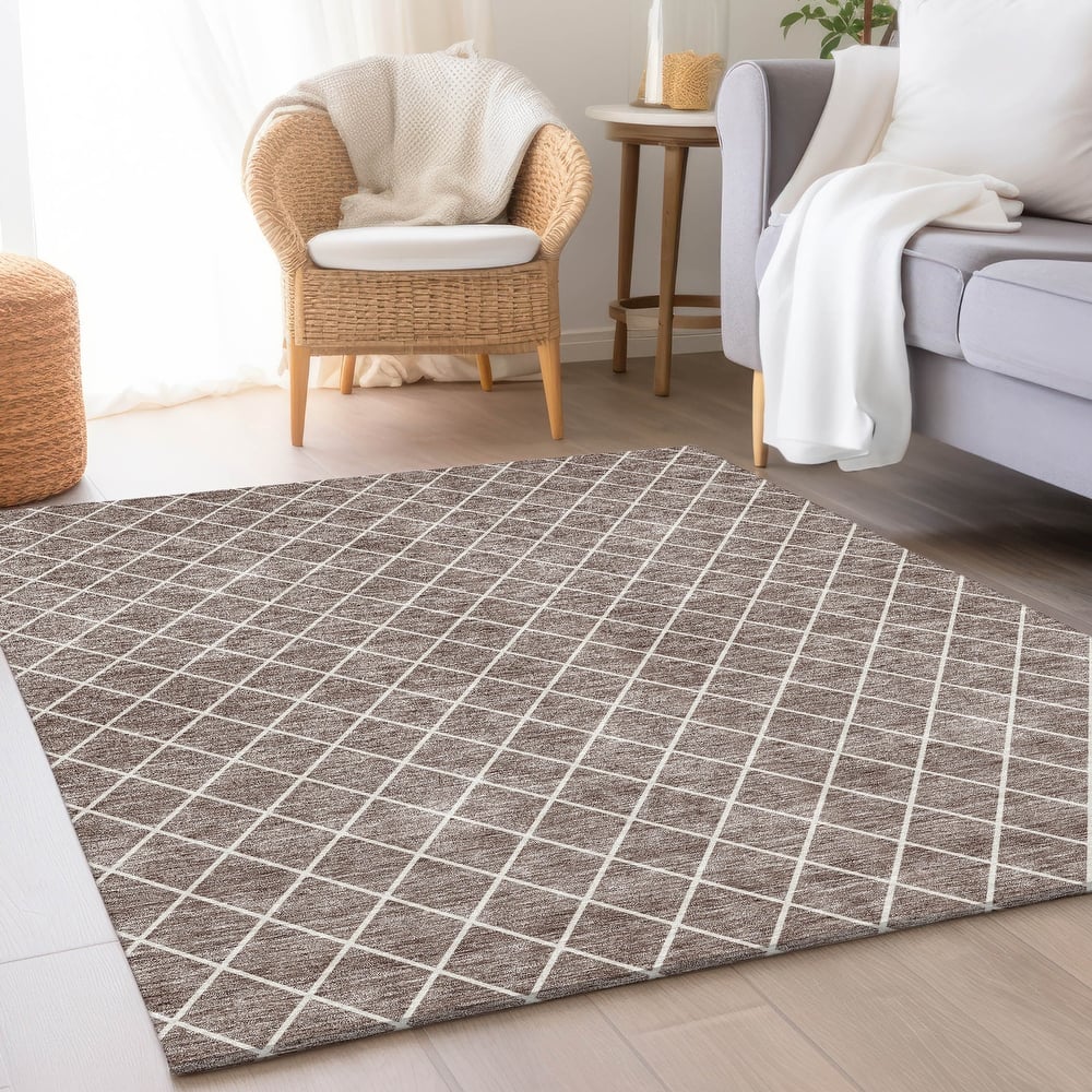 Premium Washable Super Soft Diamond Trellis Mayfield Rug