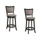 preview thumbnail 7 of 5, Best Master Furniture 29-inch Upholstered Swivel Bar Stools (Set of 2) Weathered Grey