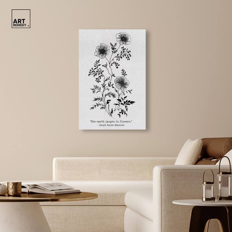 Earth Laughs in Flowers Canvas by Art Remedy, Gallery Wrapped