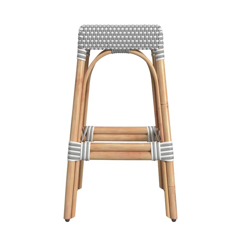 Robias Rectangular Rattan 30" Bar Stool