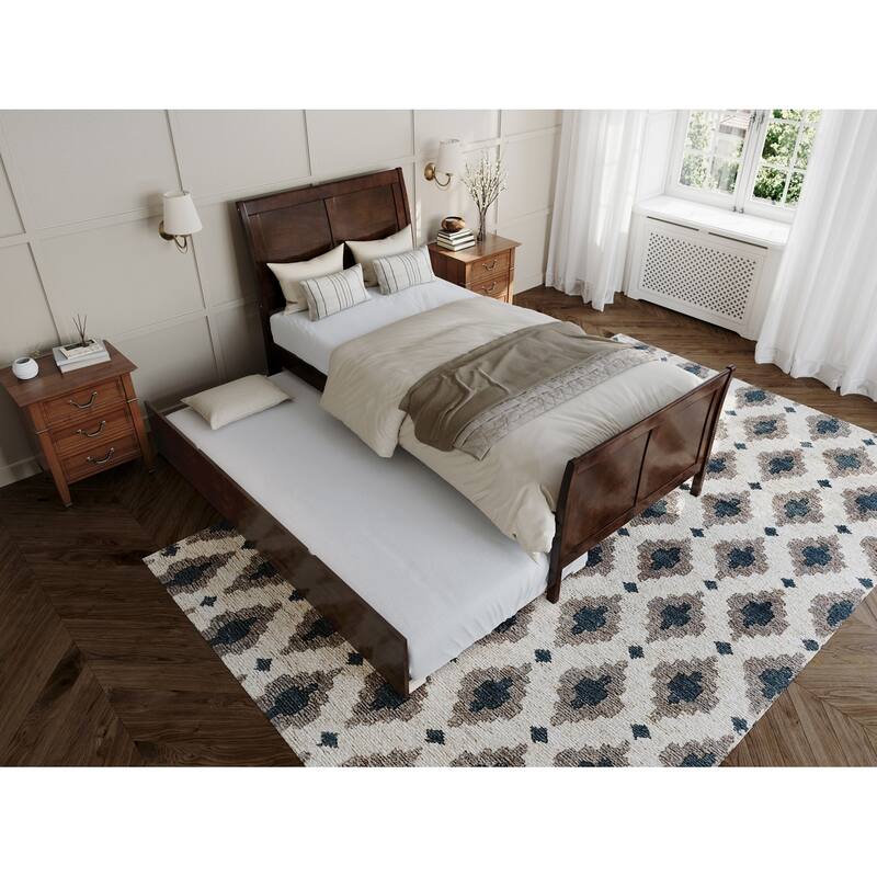 Portland Solid Wood Platform Bed with Matching Footboard and Trundle