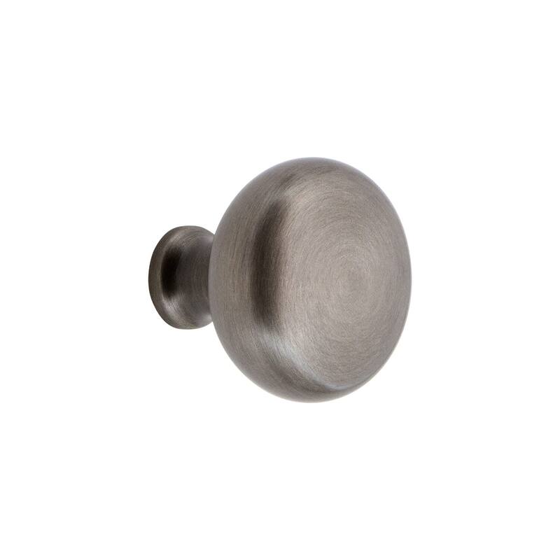 Grandeur FIFT-BRASS-KNOB Fifth Avenue 1-3/8” Solid Metal Mushroom - Antique Pewter