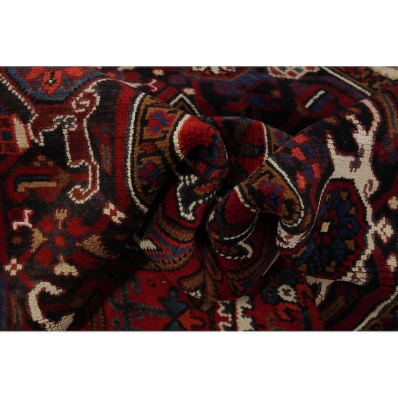 Hand Knotted Oriental 100% Wool Carpet Traditional Medallion Red Heriz Area Rug - 10' 9'' X 7' 11''