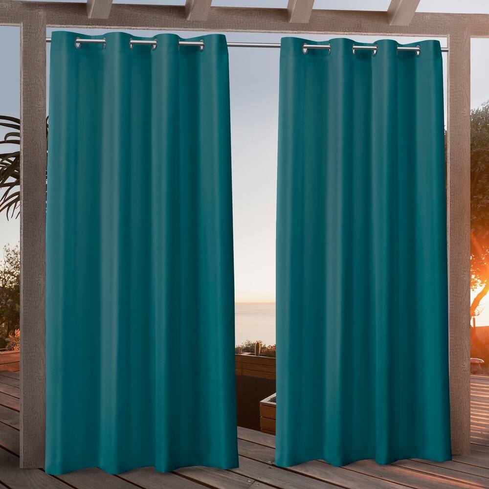 Nicole Miller Canvas Outdoor Curtain Panel Pair