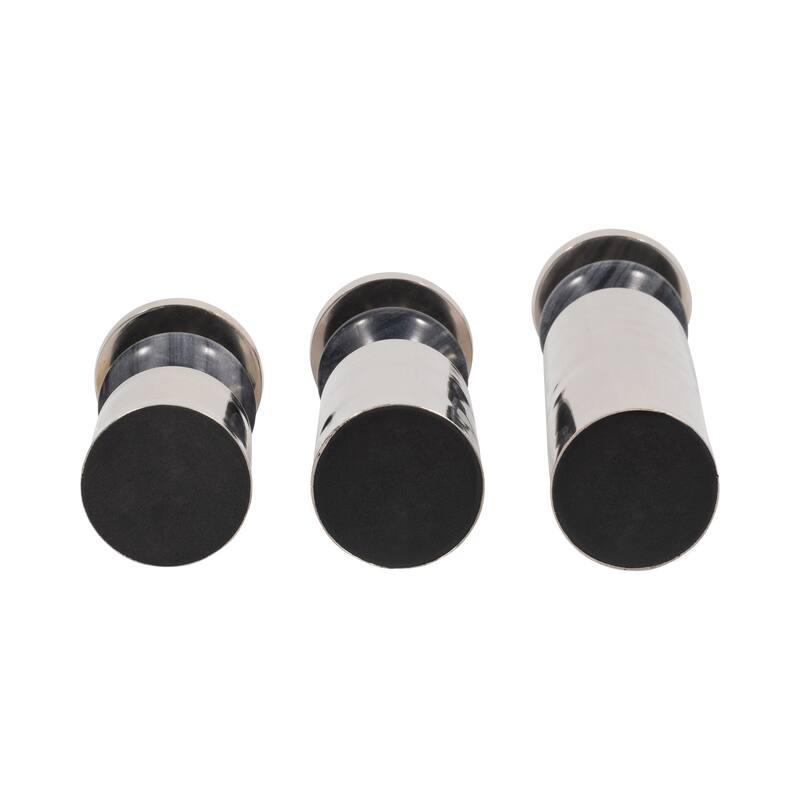 Modern Decorative Candle Holders with Silhouettes- Set of 3 - 9" - 12"