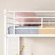 preview thumbnail 13 of 15, Twin Size Metal Loft Bed with L-Shaped Desk, Storage Wardrobe, Sturdy Ladder Shelves, Guardrails & Metal Grid