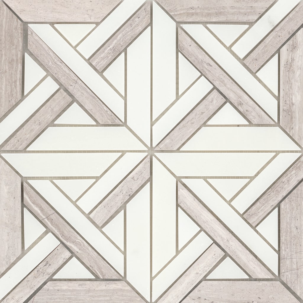 Emser Tile Alluro - 12" x 12" Square Basketweave Mosaic Wall Tile -