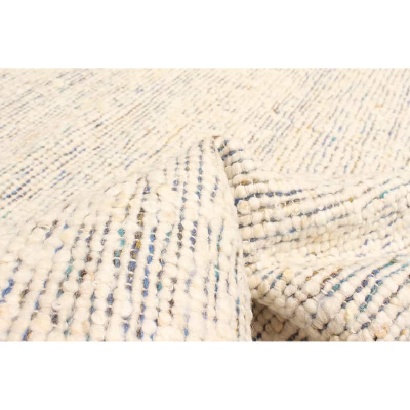 ECARPETGALLERY Braid weave Sienna Cream Wool Rug - 4'11 x 8'1