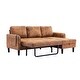 preview thumbnail 9 of 11, L Shape Sleeper Sectional Sofa with Reversible Chaise & 3 Pillows