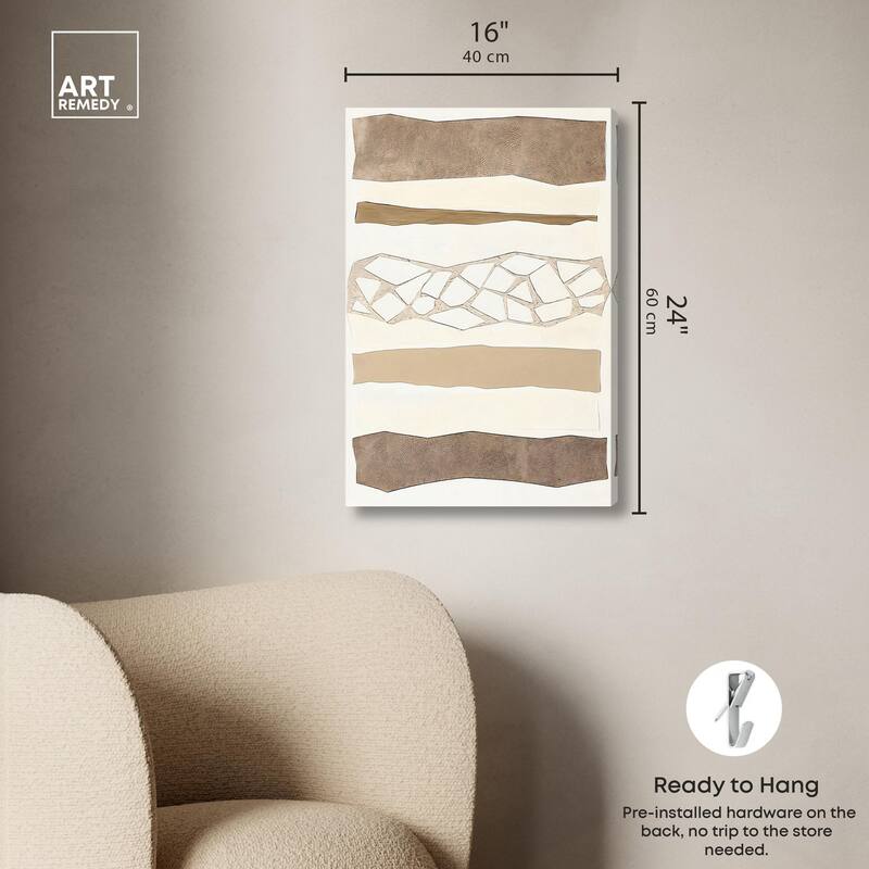 Relief Rifts I Canvas by Art Remedy, Gallery Wrapped